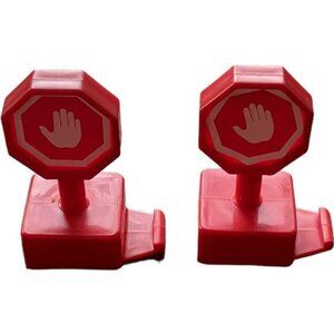 Fisher Price Geotrax Road Stop Yield Train Signs Airplane Lot of Two